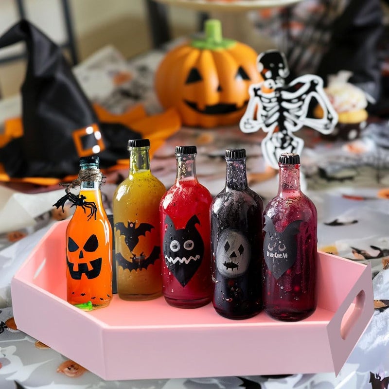 TOSOENPHY Pink Halloween Decor - Coffin Tray 14.2'' Tall Halloween Decorations for Her - Sturdy Reusable Girly Pastel Goth Room - Spooky Gothic Home - Image 5